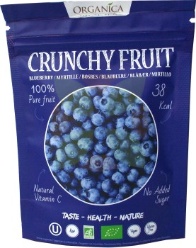 Unverträglichkeitsladen Organica Crunchy Fruit Pur Wild-heidelbeeren getrocknet Bio