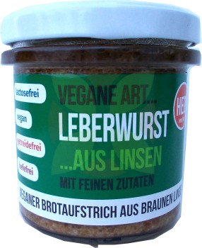 Unverträglichkeitsladen HEDI vegane Art Leberwurst aus braunen Linsen Bio