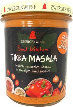 Unverträglichkeitsladen Zwergenwiese Soul Kitchen Glas 370g Tikka Masala vegan Bio