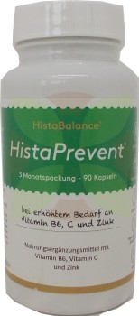 Unverträglichkeitsladen HistaVit3 Anhrungsergänzungsmittel Vitamin C, Zink, Vitamin B6 bei histaminarmer Lebensweise