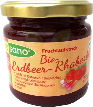 Unverträglichkeitsladen Frusano Erdbeer-Rharbarber-Aufstrich Bio