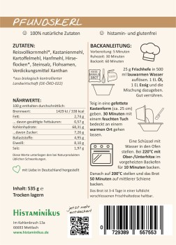 Histaminikus histaminarme Brotbackmischung Pfundskerl -Bio-