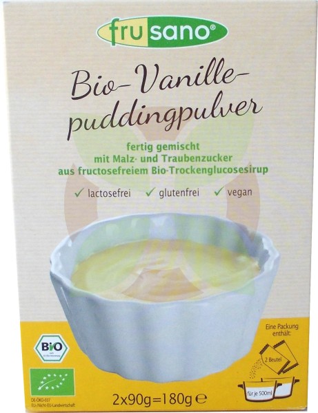 Unverträglichkeitsladen Frusano Vanille-Puddingpulver fructosefrei Bio