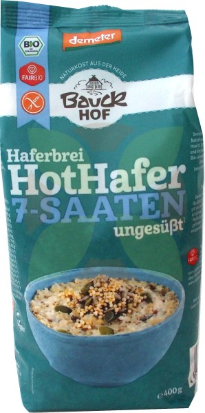 Unverträglichkeitsladen Bauck Hot Hafer Porridge 7-Saaten glutenfrei Bio