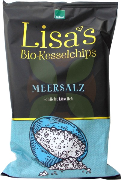 Unverträglichkeitsladen Lisa´s Bioland Kesselchips Meersalz 125g