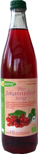 Frusano Johannisbeersirup bei Fructoseintoleranz 0,5l  -Bio-